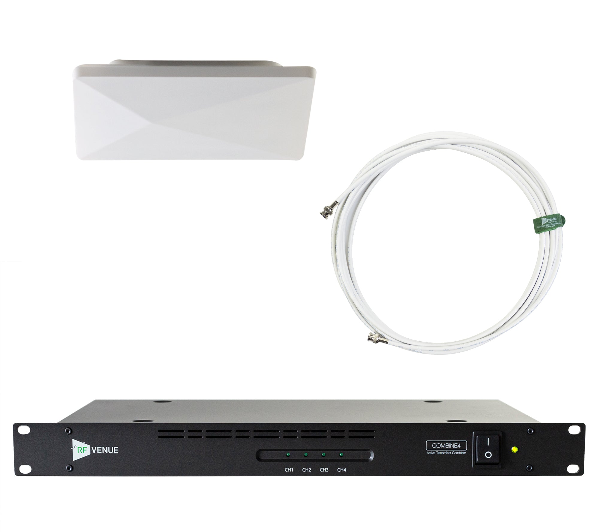 4 Channel In-Ear Monitor Upgrade Pack with White CP Architectural Antenna