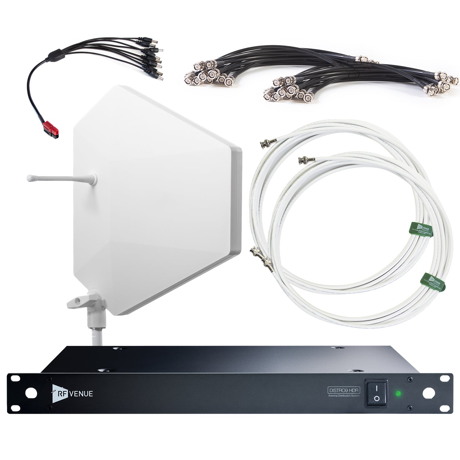 9 Channel Wireless Microphone Upgrade Pack with Diversity Fin® IPX Antenna, White