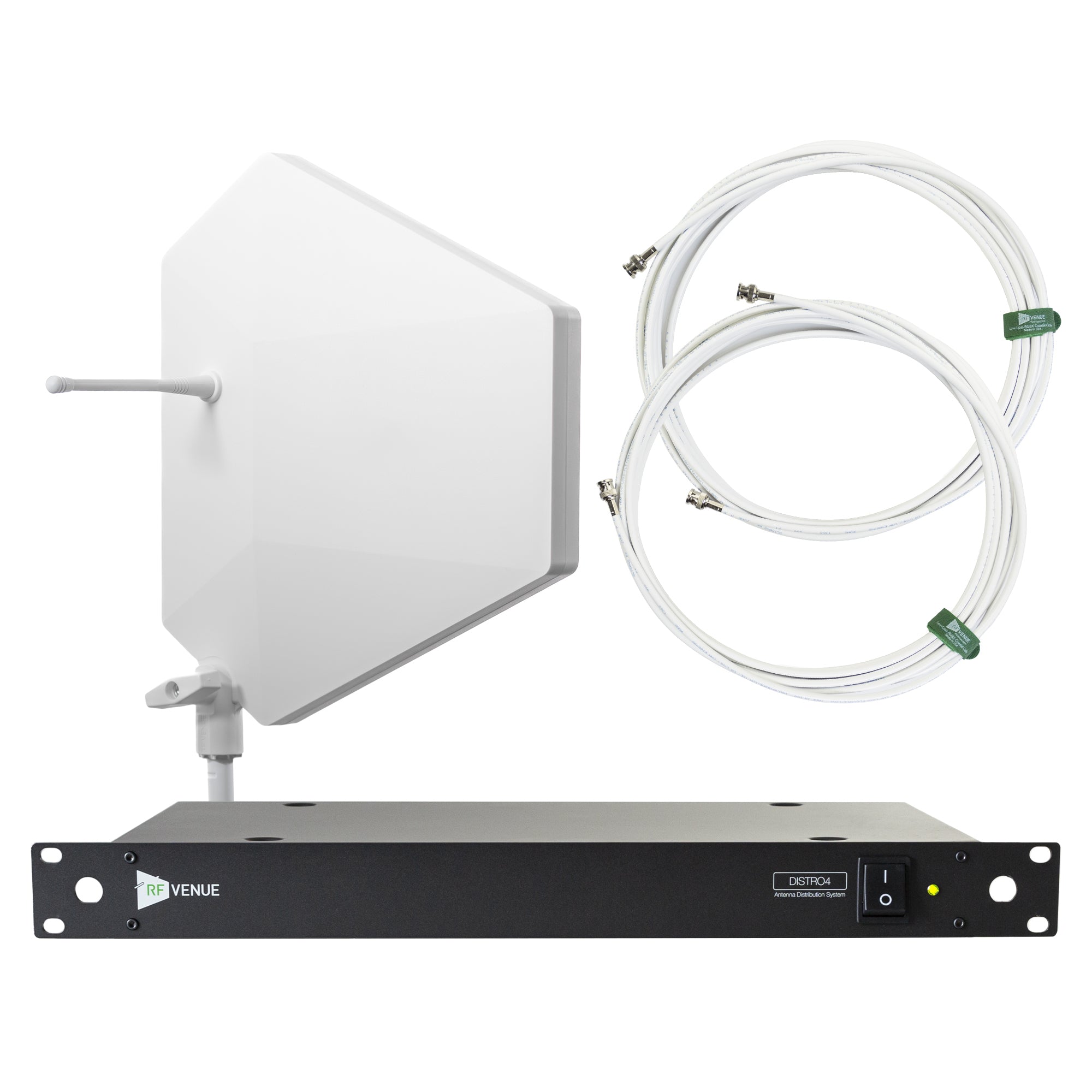 4 Channel Wireless Microphone Upgrade Pack with Diversity Fin® IPX Antenna, White