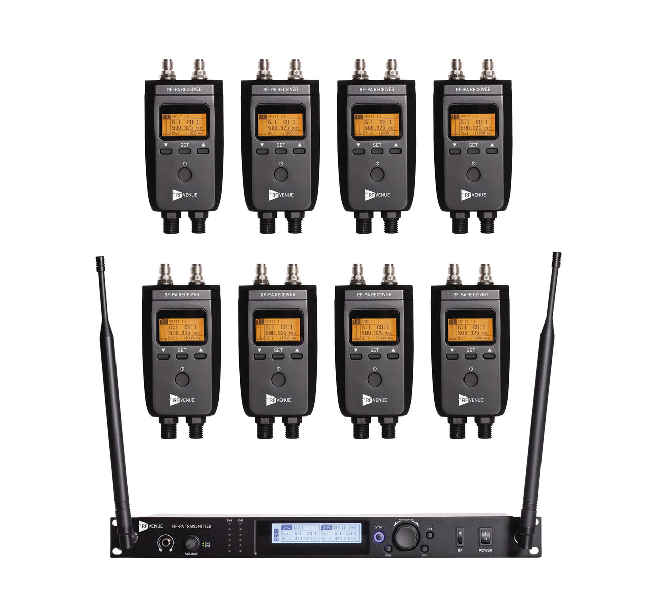 RF PA Extension Kit 8 Pack (1 TX + 8 RX @ 470-506 MHz)