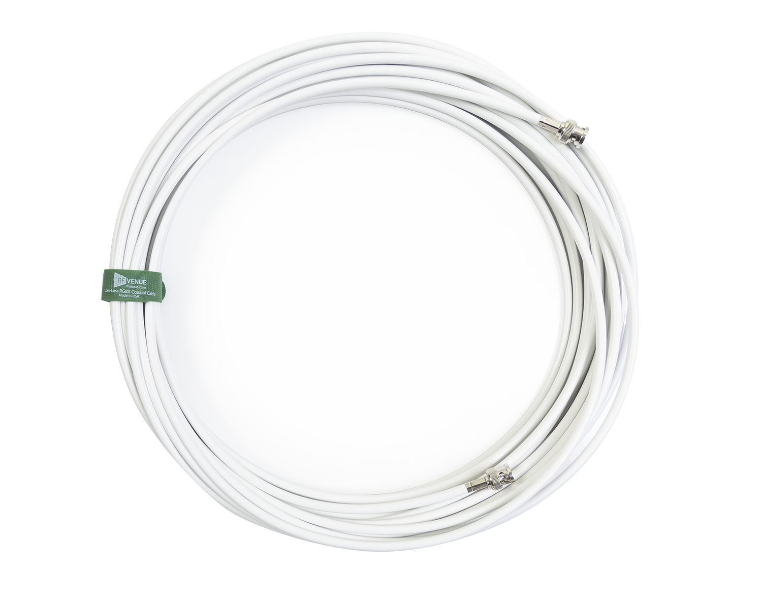 White Jacket 5' RG8X Coaxial Cable, BNC Male