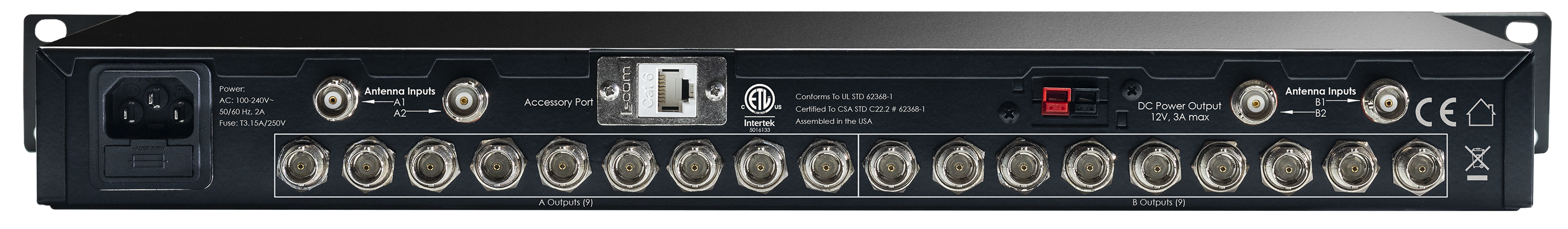 DISTRO9 HDR Nine (9) Channel Multi-Zone Antenna Distribution System