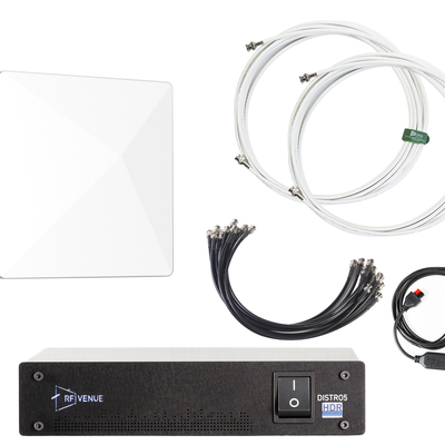 5 Channel Wireless Microphone Upgrade Pack with White Diversity Architectural Antenna