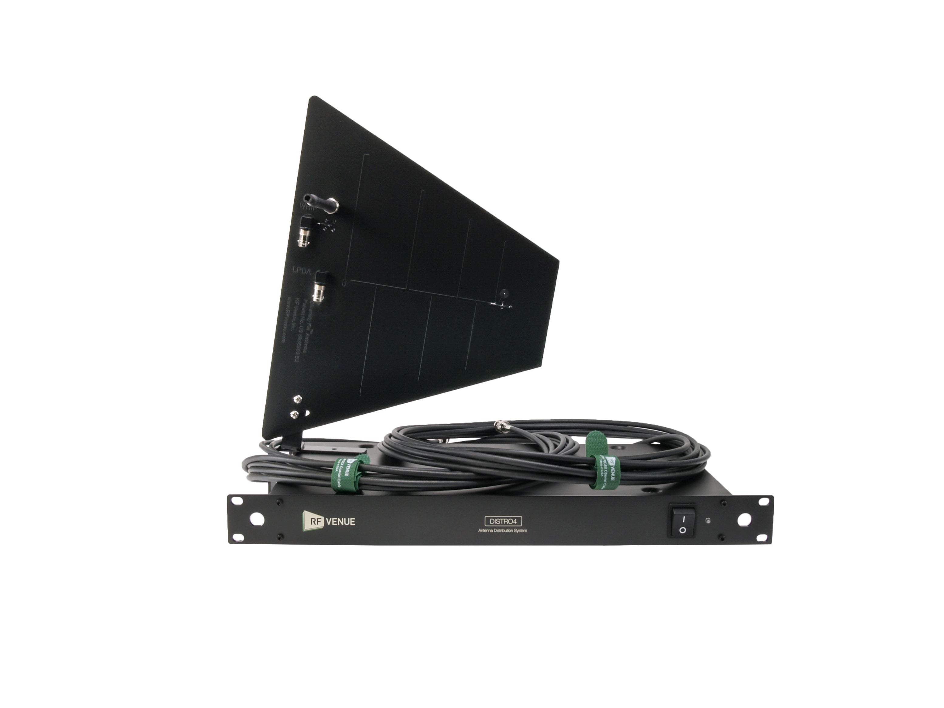 RF Venue 4 Channel Wireless Microphone Upgrade Pack - Wall-Mount Black