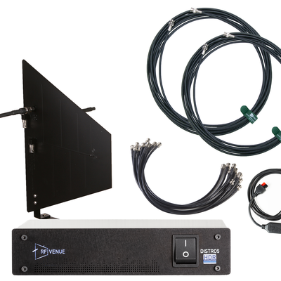 5 Channel Wireless Microphone Upgrade Pack with Black Wallmount Diversity Fin Antenna