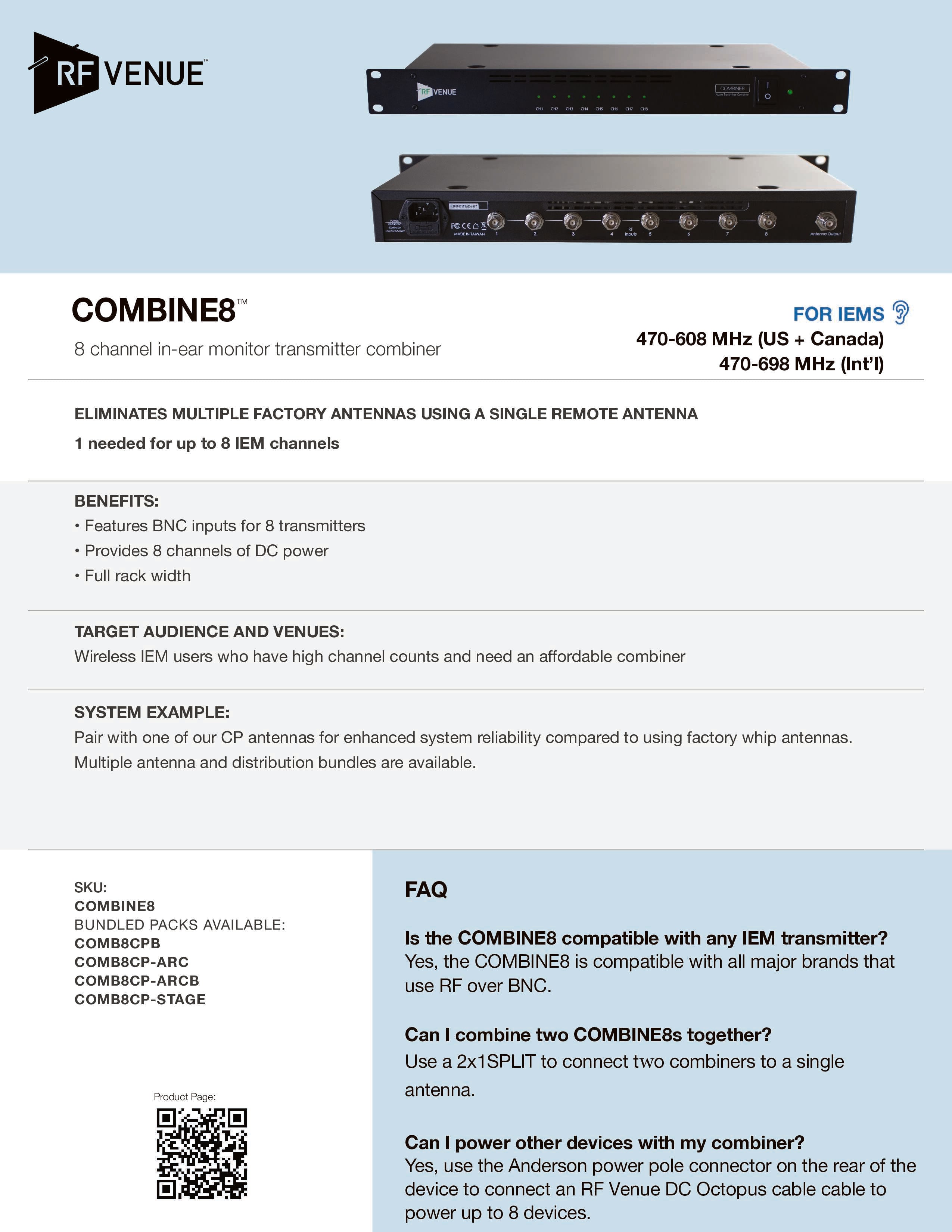 8 Channel In-Ear Monitor Upgrade Pack with CP Beam Antenna