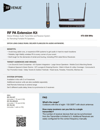 RF PA Extension Kit 1 TX 2 RX 470 506 MHz rf-pa-extension-kit-1-tx-2-rx-470-506-mhz
